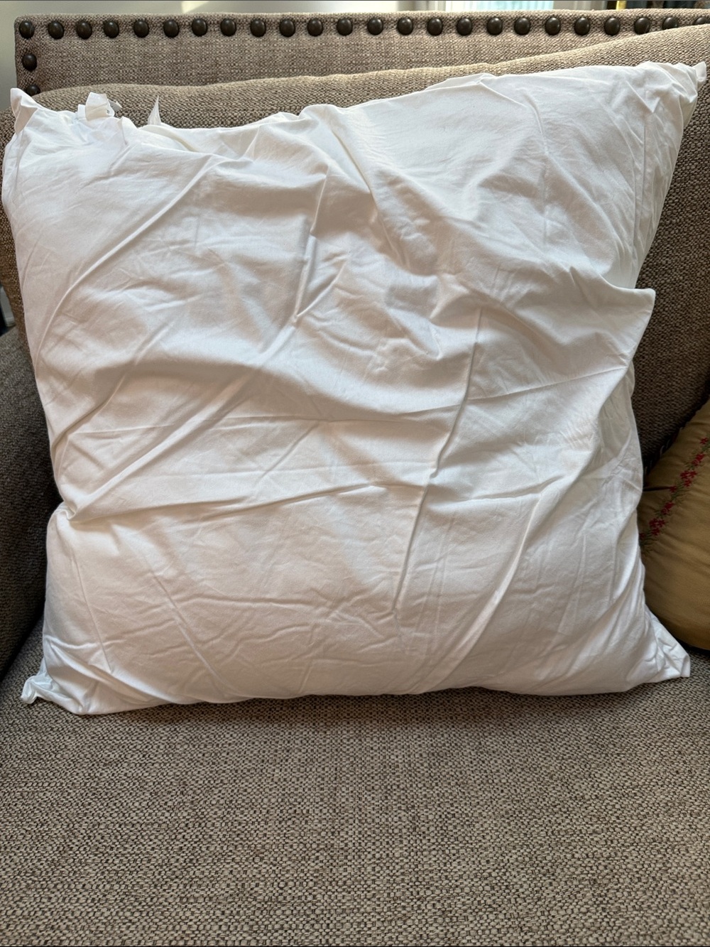 Pottery Barn White Euro Pillow Sham Insert - Solid White